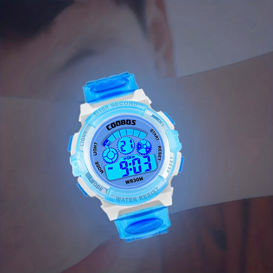 Children's Electronic Watch, LED Colorful Luminous Dial Silicone Electronic Watch